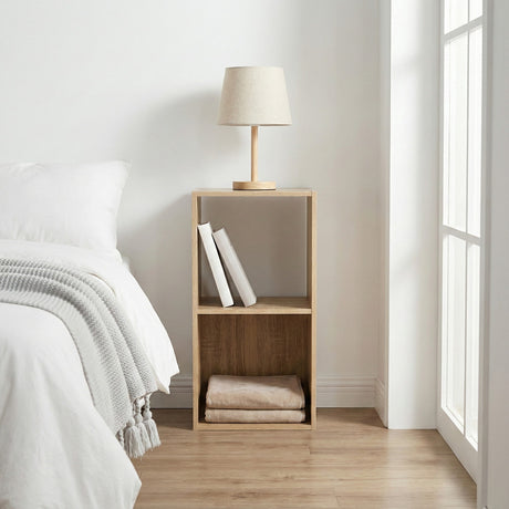Jane 2-Cube Bookcase – Black or Oak with Cube Storage