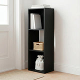 Jane 3x1 Bookcase with Cube Storage Boxes – Black or Oak