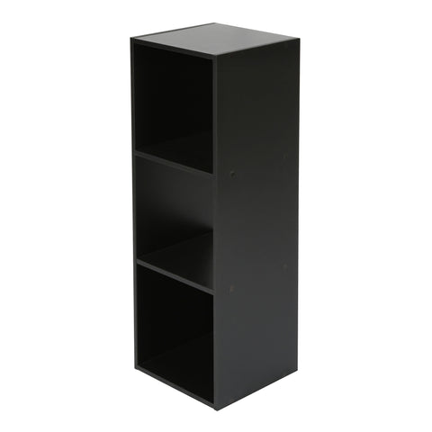 Jane - 3x1 Bookcase - Cube storage boxes (Black or Oak)