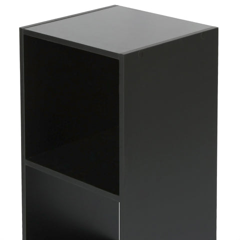 Jane - 3x1 Bookcase - Cube storage boxes (Black or Oak)