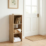 Jane 3x1 Bookcase with Cube Storage Boxes – Black or Oak