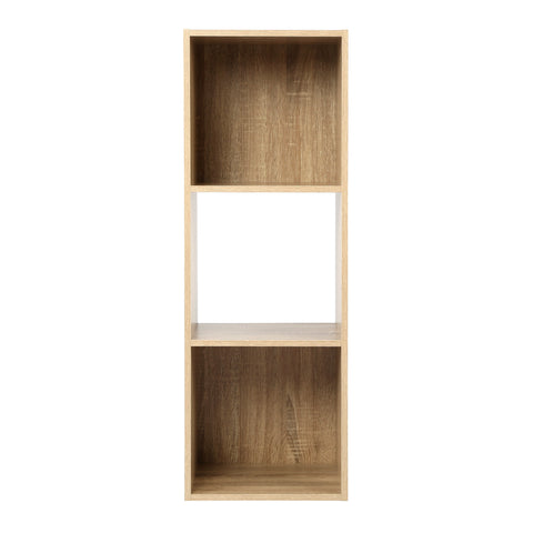 Jane - 3x1 Bookcase - Cube storage boxes (Black or Oak)