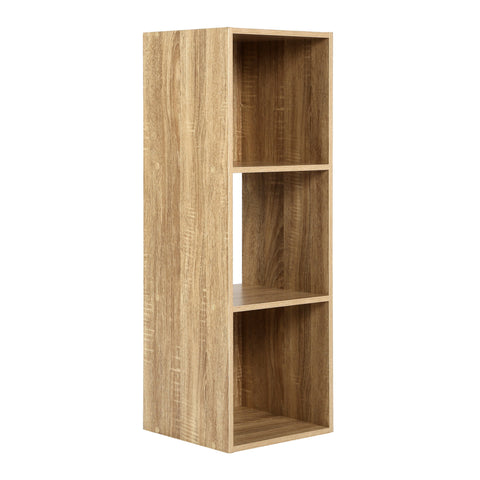 Jane - 3x1 Bookcase - Cube storage boxes (Black or Oak)