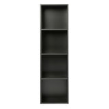 Jane - 4x1 Bookcase - Cube storage boxes (Black or Oak)