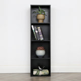 Jane - 4x1 Bookcase - Cube storage boxes (Black or Oak)