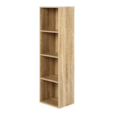 Jane - 4x1 Bookcase - Cube storage boxes (Black or Oak)