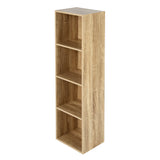 Jane - 4x1 Bookcase - Cube storage boxes (Black or Oak)