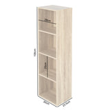 Jane - 4x1 Bookcase - Cube storage boxes (Black or Oak)