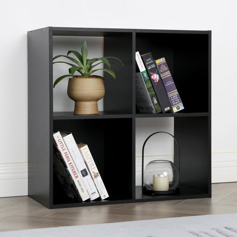 Jane - 2x2 Bookcase - Cube storage boxes (Black or Oak)