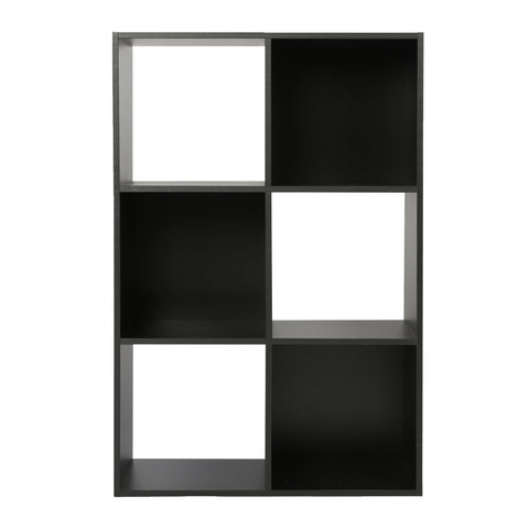 Jane - 3x2 Bookcase - Cube storage boxes (Black or Oak)