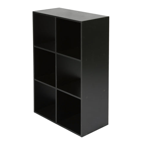 Jane - 3x2 Bookcase - Cube storage boxes (Black or Oak)