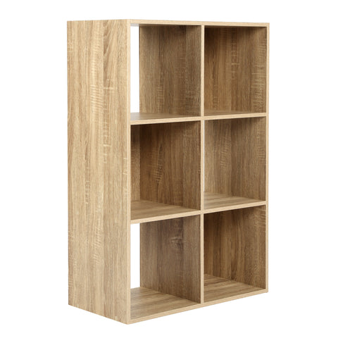 Jane - 3x2 Bookcase - Cube storage boxes (Black or Oak)