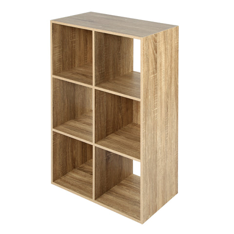 Jane - 3x2 Bookcase - Cube storage boxes (Black or Oak)