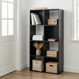 Jane - 4x2 Bookcase - Cube storage boxes (Black or Oak)