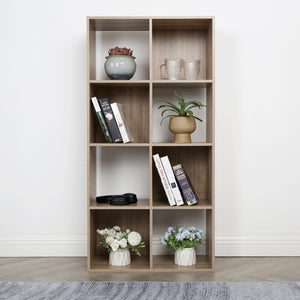 Jane - 4x2 Bookcase - Cube storage boxes (Black or Oak)