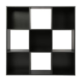 Jane - 3x3 Bookcase - Cube storage boxes (Black or Oak)