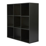 Jane - 3x3 Bookcase - Cube storage boxes (Black or Oak)