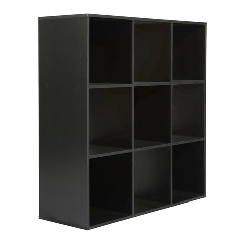 Jane - 3x3 Bookcase - Cube storage boxes (Black or Oak)