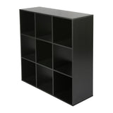 Jane - 3x3 Bookcase - Cube storage boxes (Black or Oak)