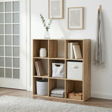 Jane - 3x3 Cube Storage Bookcase with Shelves (Black or Oak)