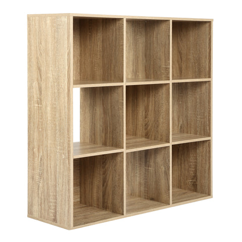 Jane - 3x3 Bookcase - Cube storage boxes (Black or Oak)