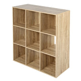 Jane - 3x3 Bookcase - Cube storage boxes (Black or Oak)