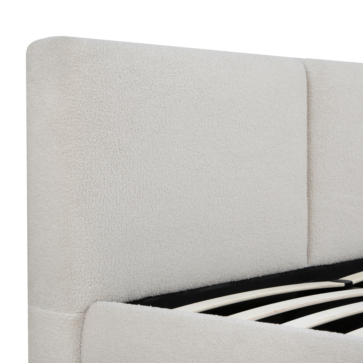 Kleio Upholstered Ottoman Storage Double Bed with Gas Lift