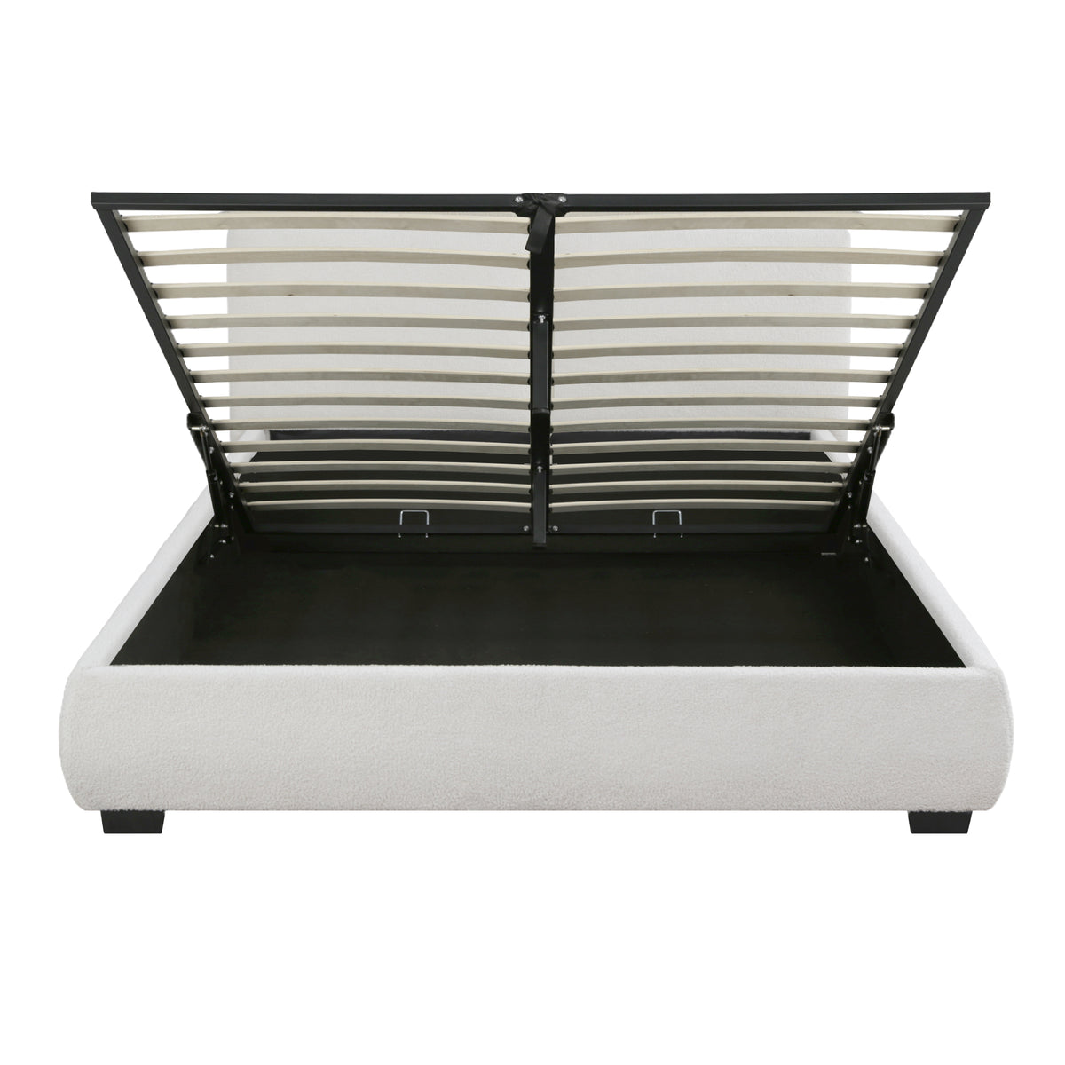 Kleio Upholstered Ottoman Storage Double Bed with Gas Lift