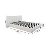 Kleio Upholstered Ottoman Storage Double Bed with Gas Lift