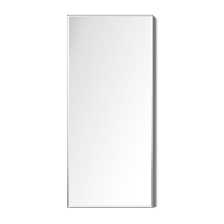 Front view of the Lugano Full Length Frameless Mirror on a white background.