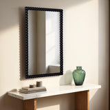 Lecco - Wooden Wall Mirror with Beaded Frame - 60x90cm