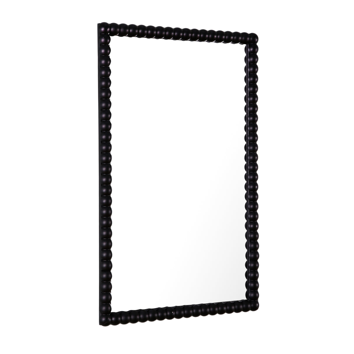 Lecco - Wooden Wall Mirror with Beaded Frame - 60x90cm