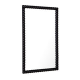 Lecco - Wooden Wall Mirror with Beaded Frame - 60x90cm
