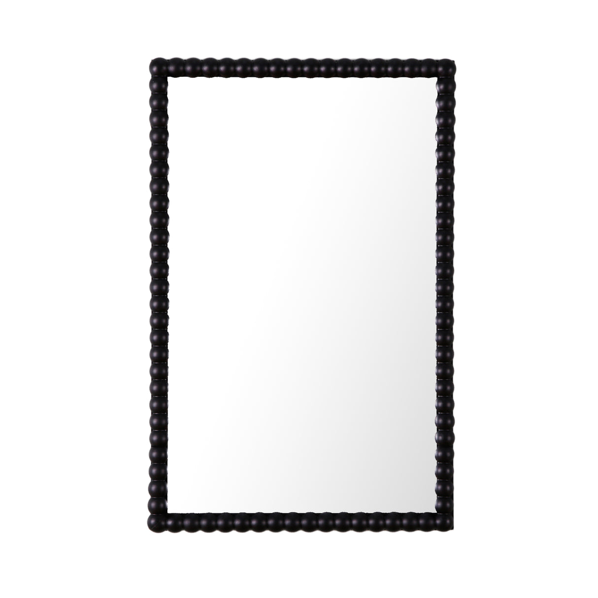 Lecco - Wooden Wall Mirror with Beaded Frame - 60x90cm