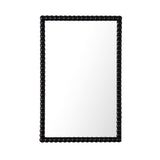 Lecco - Wooden Wall Mirror with Beaded Frame - 60x90cm