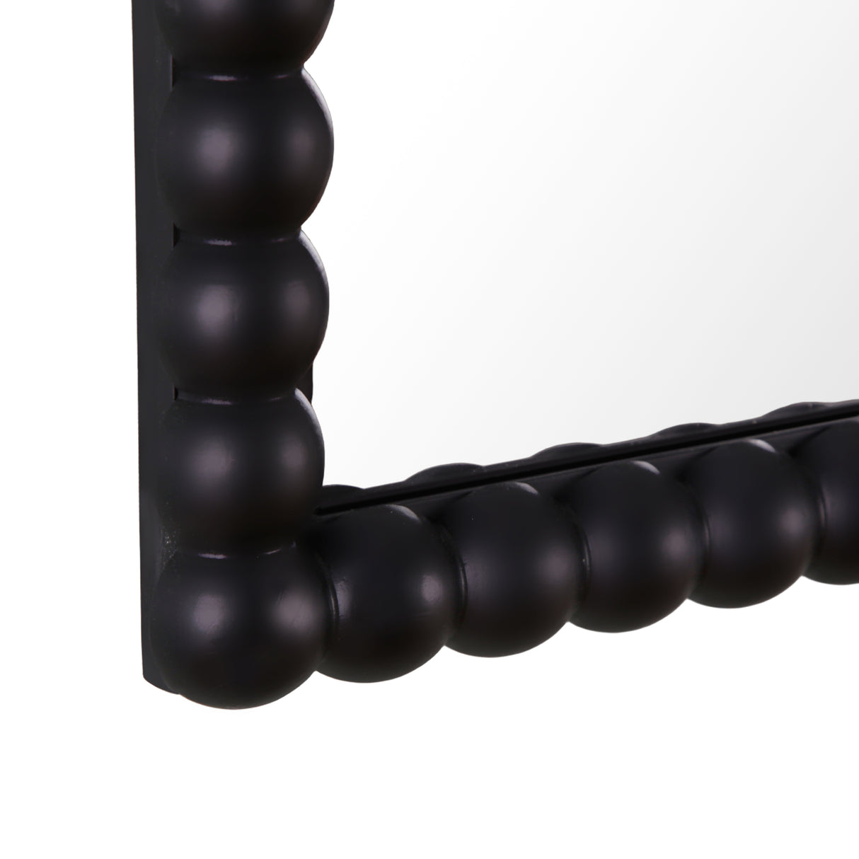 Lecco - Wooden Wall Mirror with Beaded Frame - 60x90cm