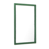 Lecco - Wooden Wall Mirror with Beaded Frame - 60x90cm