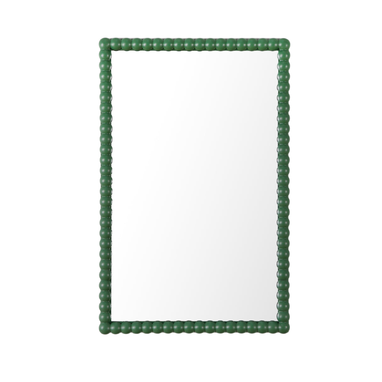 Lecco - Wooden Wall Mirror with Beaded Frame - 60x90cm