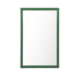 Lecco - Wooden Wall Mirror with Beaded Frame - 60x90cm