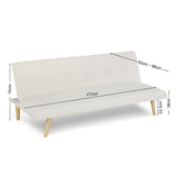 Lucca – Click-clack Sofa Bed in Premium Textured Linen - 3 Seater