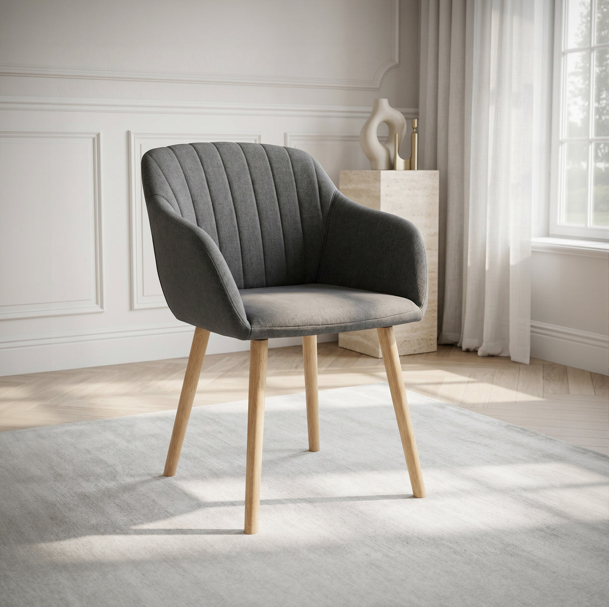 Luciano - Dining Chairs in Premium Textured Linen (Set of 2)