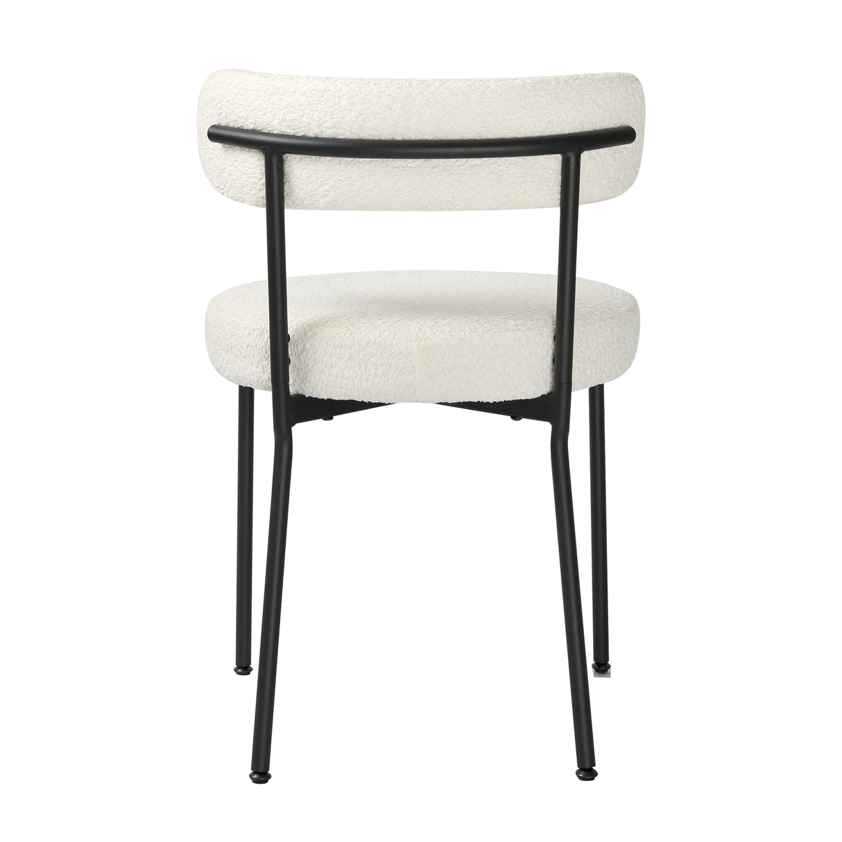 Lulu - Set of 2 Dining Chairs in Boucle Fabric - Cream