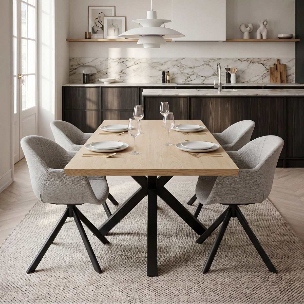 Marco Swivel Dining Chairs Set of 2