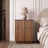Mayfair Fluted Smoked Oak Bedside Table