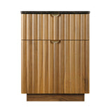 Mayfair Fluted Smoked Oak Bedside Table
