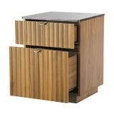 Mayfair Fluted Smoked Oak Bedside Table