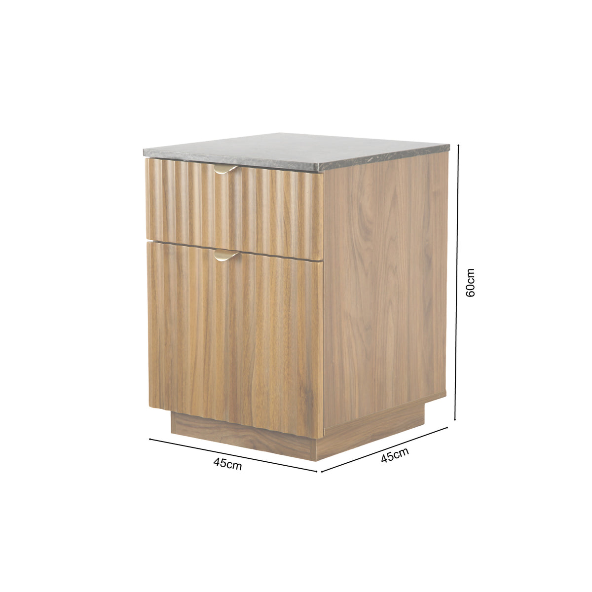 Mayfair Fluted Smoked Oak Bedside Table