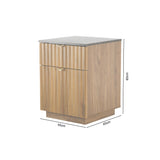 Mayfair Fluted Smoked Oak Bedside Table