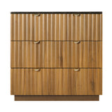 Mayfair Fluted Smoked Oak Chest of 3 Drawer