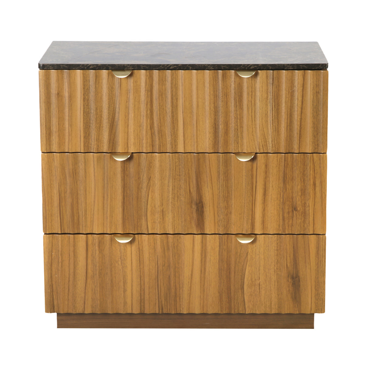 Mayfair Fluted Smoked Oak Chest of 3 Drawer